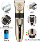 Kit Máquina de Tosa Profissional Pet: Cortador para Cães e Gatos + Tesoura, Pente e Lixa