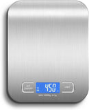 Balança de Cozinha Digital Inox 10kg - Resistente à Água e Antiderrapante Profissional