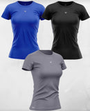 Kit 3 Camisetas Dry Fit Femininas - Conforto e Frescor para Treino e Academia