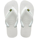 Chinelo Havaianas Brasil Branco Tradicional - Edição Copa unissex